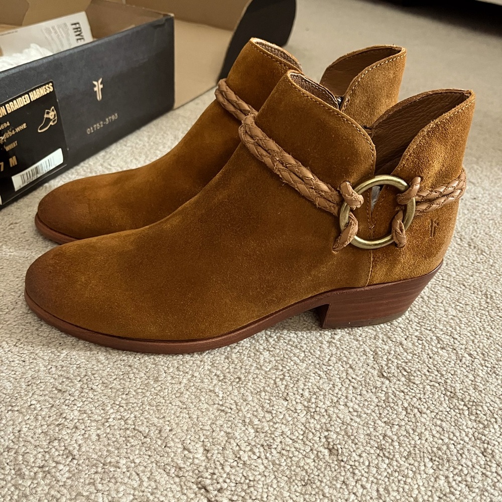 Frye braided harness Carson booties